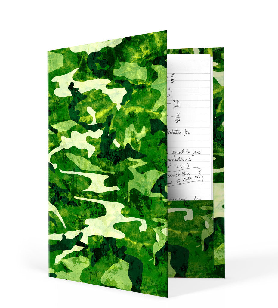 Green Camo Folder