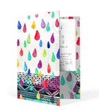 Watercolor Rain Drops Folder